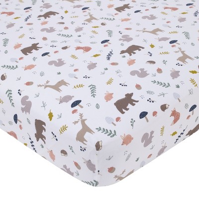 Nojo Woodland Gray, Sage, Tan, And White Woodland Friends 100% Cotton ...