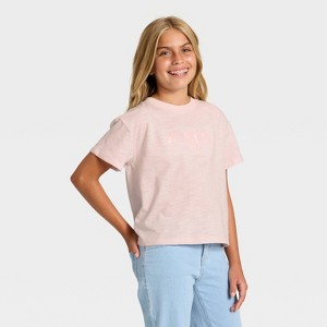 Girls' Short Sleeve Relaxed Fit Graphic T-Shirt - Cat & Jack™ - 1 of 4