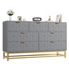 Dresser for Bedroom, 53.5" Wide Dresser Organizer, 7 Drawer with Golden Metal Handle and Legs, Modern Chest of Drawers for Closet, Hallway - 2 of 4