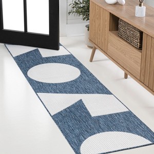 JONATHAN Y Lucian Modern Geometric Abstract Two-Tone Indoor/Outdoor Area Rug - 1 of 4