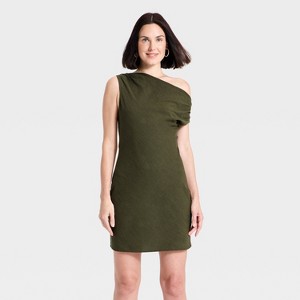 shape olive woven corset detail tie side bodycon dress Plt dresses