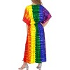 HAPPY BAY Womens Dailywear Summer Beach Maxi Plus Size Ethnic Caftan Casual Long Slit Dress Loungewear Dashiki Dresses for Women One Size Multi,Stripe - 4 of 4