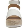 Soda TOPIC Women's Open Toe Espadrilles Platform Wedge Sandals - 3 of 4