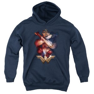 Boys’ Wonder Woman Movie Arms Crossed Hooded Sweatshirt - 1 of 4