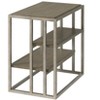 Roundhill Furniture Padena Metal Frame Wood Living Room Chairside Table with Shelf - 3 of 4