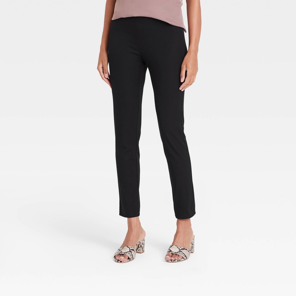 Women's High-Rise Skinny Ankle Pants - A New Day™ Black 8