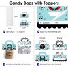 Big Dot of Happiness 50's Sock Hop DIY 1950s Rock N Roll Party Clear Goodie Favor Bag Labels Candy Bags with Toppers Set of 24 - 3 of 4