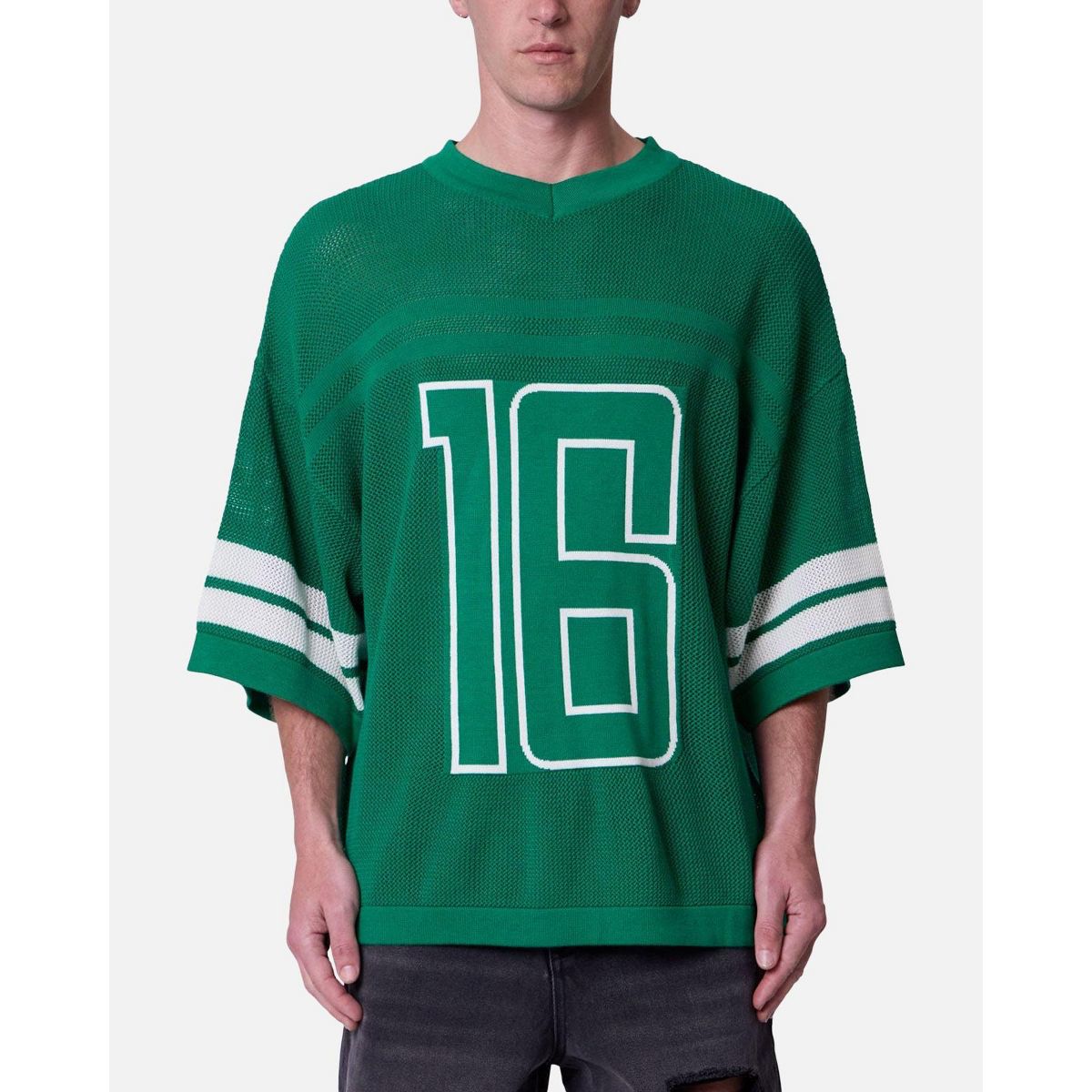 mnml Mens Open Knit Varsity Jersey