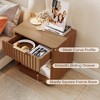 ZACHVO 21.6-Inch Mid-Century Modern Nightstand Set of 2 — Fluted Drawer Panel, Spacious Storage, Durable MDF Construction - 3 of 4