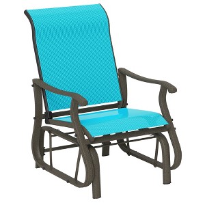Outsunny Outdoor Swing Glider Chair, Patio Mesh Rocking Chair with Steel Frame for Backyard, Garden, and Porch - 1 of 4