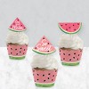 Big Dot of Happiness Sweet Watermelon - Cupcake Decoration - Fruit Party Cupcake Wrappers and Treat Picks Kit - Set of 24 - 3 of 4