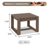 EAGLE PEAK Natural Cedar Cedar Wood Table, Slat Wood Design for Deck Pool Balcony Indoor or Outdoor - 2 of 4