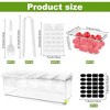 Aoibox Ice Chilled Condiment Server Caddy with Lid, 5 Removable Compartments, Clear Plastic Food Storage Container for Parties, Barbecues, Picnics - 2 of 4