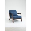 Mid Century Modern Upholstered Accent Chair with Wood Frame and Waist Cushion, Comfortable Reading Armchair for Living Room - 2 of 4