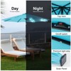 Okak Patio Umbrella with 32 Solar LED, Outdoor Umbrella with Tilt Adjustment and UV-Resistant Cover, Parasol Umbrella for Garden, Yard - 3 of 4