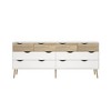 Tvilum,Diana 8 Drawer Double Dresser, White/Oak Structure - 4 of 4