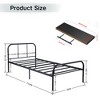 FurnitureR Metal Single Bed Frame with 2 Floating Wall Shelves Nightstands, Heavy-Duty Steel Platform Bed with Underbed Storage,Minimalist Bedroom Set - 3 of 4
