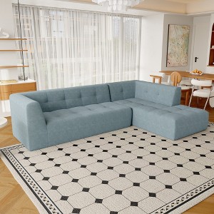 112.2" Upholstered Modular L-Shaped Sectional Sofa, 2pcs Free Combination - 1 of 4