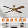 Parrot Uncle 52" Modern Natural Brass LED Ceiling Fans With Lights and Remote - 2 of 4
