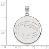 Black Bow Jewelry 10k White Gold Penn State Nittany Lions NCAA Extra Large Pendant - 2 of 3