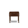 East West Furniture NDAS3-MAH-26 3 Piece Dinner Table Set Includes A Modern Kitchen Table and 2 Burgundy Faux Leather Parsons Chairs Mahogany - 4 of 4
