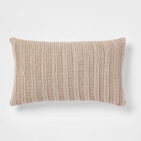 Modern Tufted Square Throw Pillow Summer Wheat - Threshold™