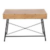 Casper Steel/Wood Computer Desk Black/Brown - LumiSource: Sturdy Metal Frame, Rectangular Top, Storage Drawer - 4 of 4