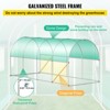 VEVOR 15 x 6.5 x 7 ft Walk-in Tunnel Greenhouse, Portable Plant Hot House with Galvanized Steel Hoops, 1 Top Beam, Diagonal Poles, White - 4 of 4