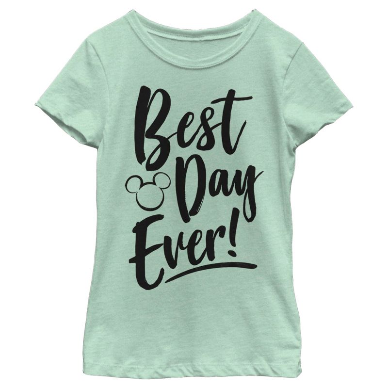 Girl's Disney Mickey Mouse Best Day Ever T-Shirt, 1 of 5