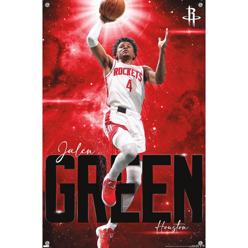 Trends International NBA Houston Rockets - Jalen Green 23 Unframed Wall Poster Prints, 4 of 7