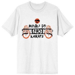 Cobra Kai Miyagi-Do Karate Belt Men's White T-shirt - 1 of 2