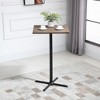HOMCOM 24" Industrial Modern Pub Bar Table, 40.5 Inch Height Adjustable Cocktail table Square Dining Table for Kitchen or Dining Room - 2 of 4