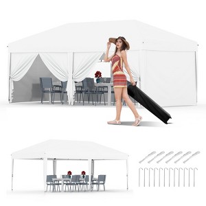 Garvee 10x20 FT Pop Up Canopy with 6 Removable Sidewalls, Heavy Duty Outdoor Canopy Tent 3 Adjustable Height Gazebo for Parties, Garden - 1 of 4
