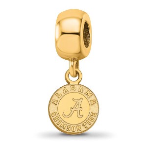 Black Bow Jewelry 14k Yellow Gold Plated Sterling Silver Alabama Crimson Tide NCAA Bead Charm - 1 of 4
