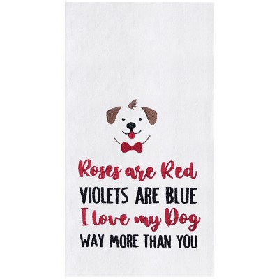 C&F Home I Love My Dog Embroidered Cotton Flour Sack Kitchen Towel