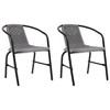 vidaXL Garden Dining Set Beige Table and Chairs, Cream White Cushions - 2 of 4