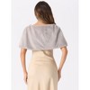 Allegra K Women's Party Elegant Faux Fur Full-Lined Wrap Shrug - 4 of 4