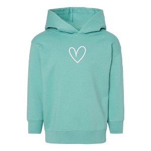 The Juniper Shop Embroidered Hand Drawn Heart Toddler Graphic Hoodie - 1 of 3