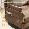 APRILSOUL Foldable sofa bed recliner,3-in-1 convertible, mid-century modern, for small spaces, three pillows,for bedroom study room guest - 3 of 4