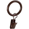 Metal Curtain Drapery Rings with Clips, 8 Pk, 1-inch Inner Diameter, Fits up to 3-4 inch Rod - 2 of 2