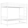 NicBex Full Over Full/Twin Over Twin Metal Bunk Bed with Guardrail,Loft Bed with Ladder and Shelf for Bedroom,Black/White - 4 of 4
