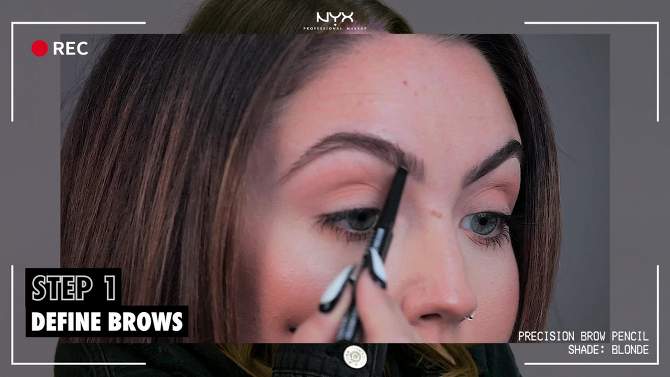 NYX Professional Makeup Precision Eyebrow Pencil - 0.004oz, 2 of 6, play video