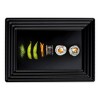 Smarty Had A Party 11" x 16" Black Rectangular with Groove Rim Plastic Serving Trays (24 Trays) - 2 of 4