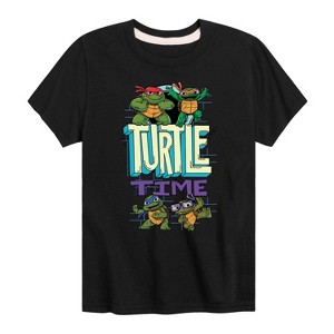 Boys' - Teenage Mutant Ninja Turtles Mutant Mayhem - Turtle Time Short Sleeve Graphic T-Shirt - 1 of 4