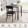Coolmee Dining Table Set for 2, Kitchen Table with Upholstered Chairs for Breakfast Nook, Apartment, Home Office Small Space - 4 of 4
