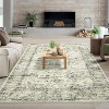 4x6 Washable Vintage Kitchen Rug, Low Pile Non-Slip Entryway Carpet, Stain-Resistant Distressed Area Rug for Bathroom, Dining Room, Dorm - 2 of 4