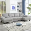 Mocamel 114'' U-Shaped Sectional Sofa with Double Chaise, 4-Seat Oversized Couch for Living Room,Green - 2 of 4