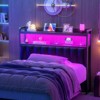 Besiost Upholstered Headboard with LED Light, Height Adjustable Headboards with Storage and Outlets - 2 of 4