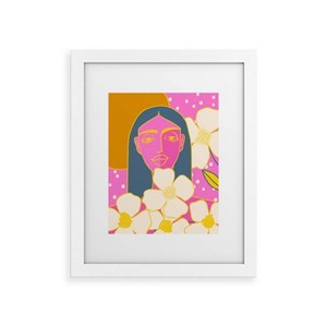 Deny Designs Maritza Lisa A Girl And Her Flowers Framed Art Print - 1 of 4