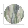 Fern Green And Gray Abstract Washable Indoor Outdoor Area Rug - 3 of 4